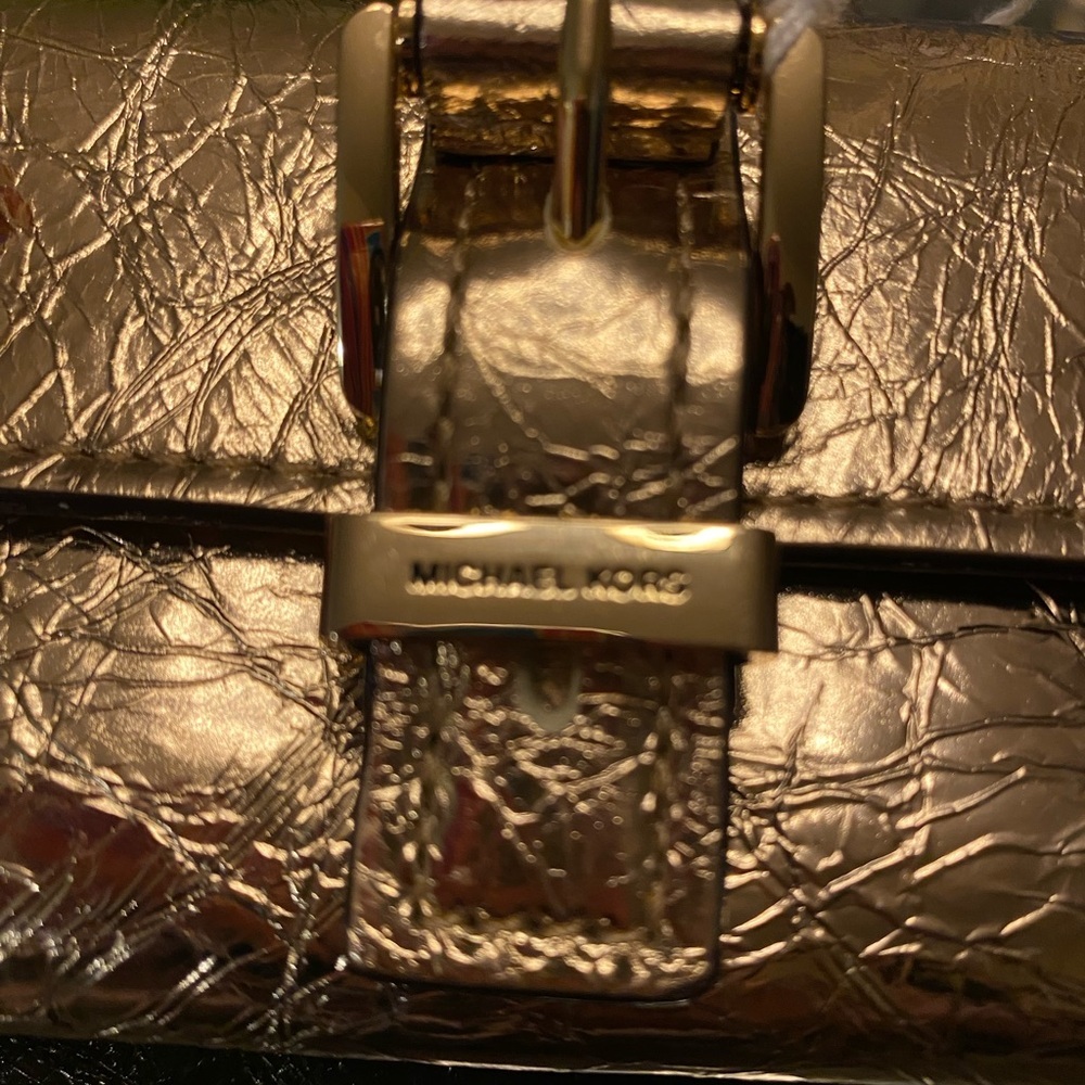 Michael Kors Metallic Gold Clutch - Picture 3 of 5